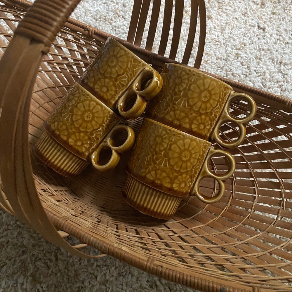 Vintage Nesting Coffee Cups